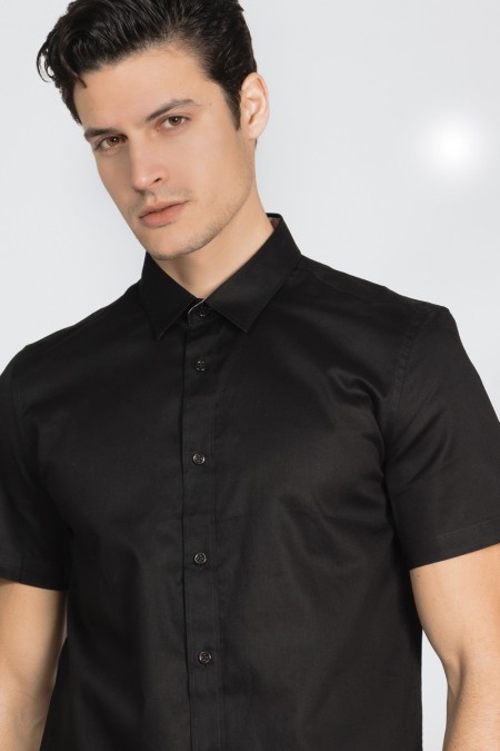 KOŠULJA K.R. M K CRNA A22POMKO132