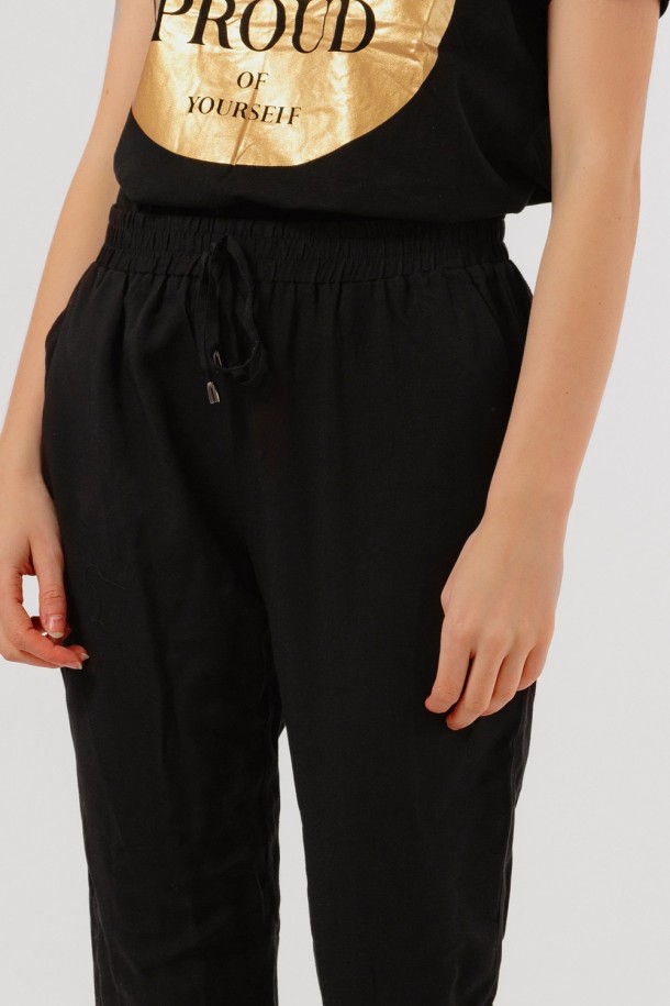 HLAČE Ž K CRNA A22POZH306-C