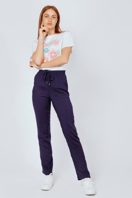 HLAČE Ž K PLAVA A22POZH306-P