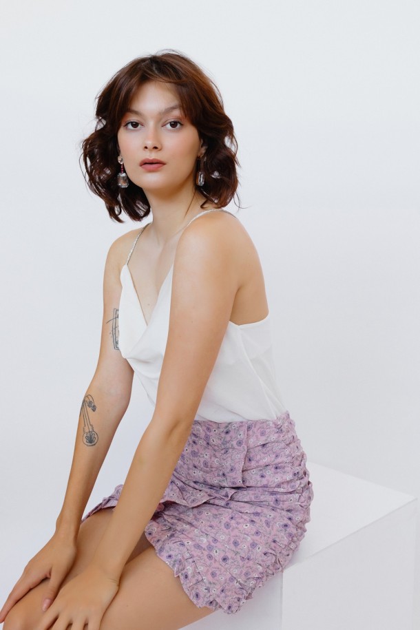 SUKNJA Ž.F. A2230793 LILA CVIJETNA