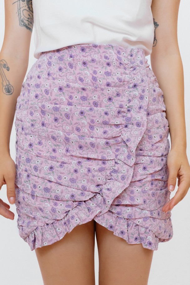 SUKNJA Ž.F. A2230793 LILA CVIJETNA