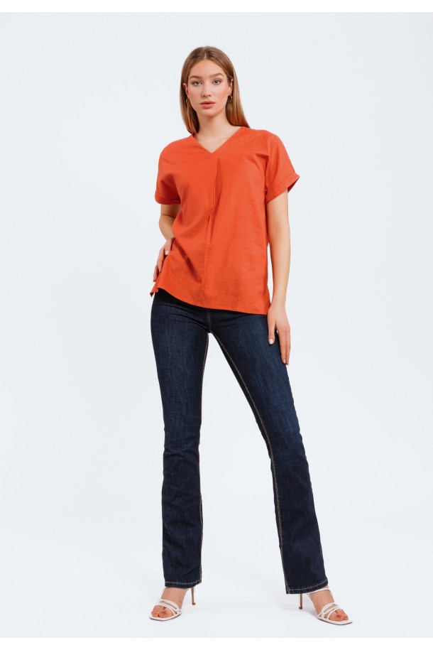 KOŠULJA Ž K A23LZKO100 NARANCASTA