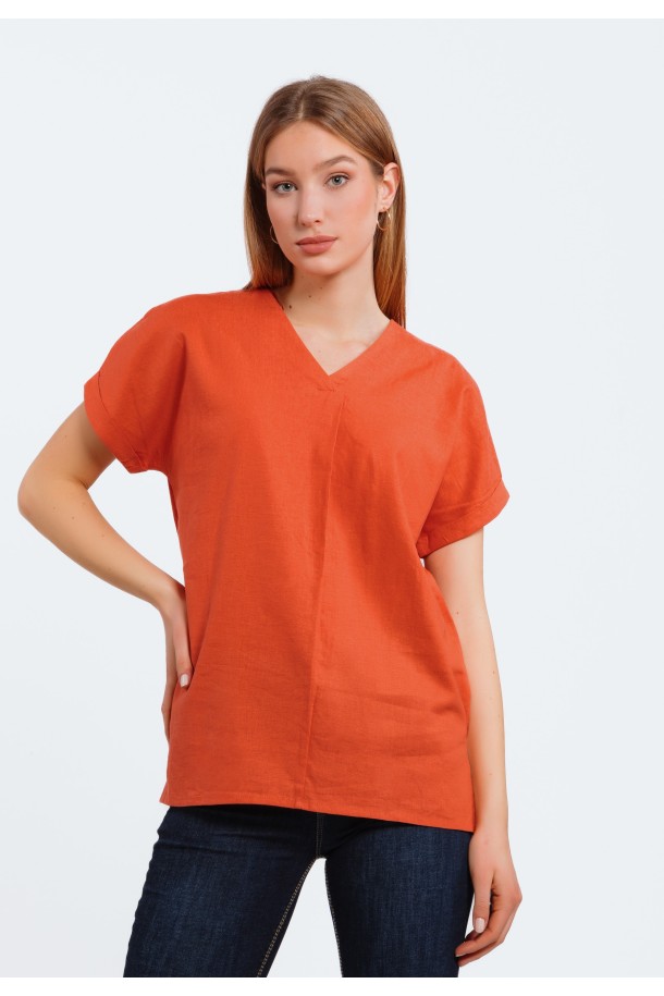 KOŠULJA Ž K A23LZKO100 NARANCASTA