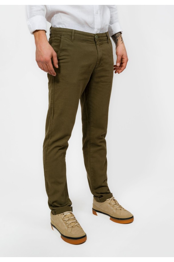 HLAČE M P A23LMH200 MASLINA