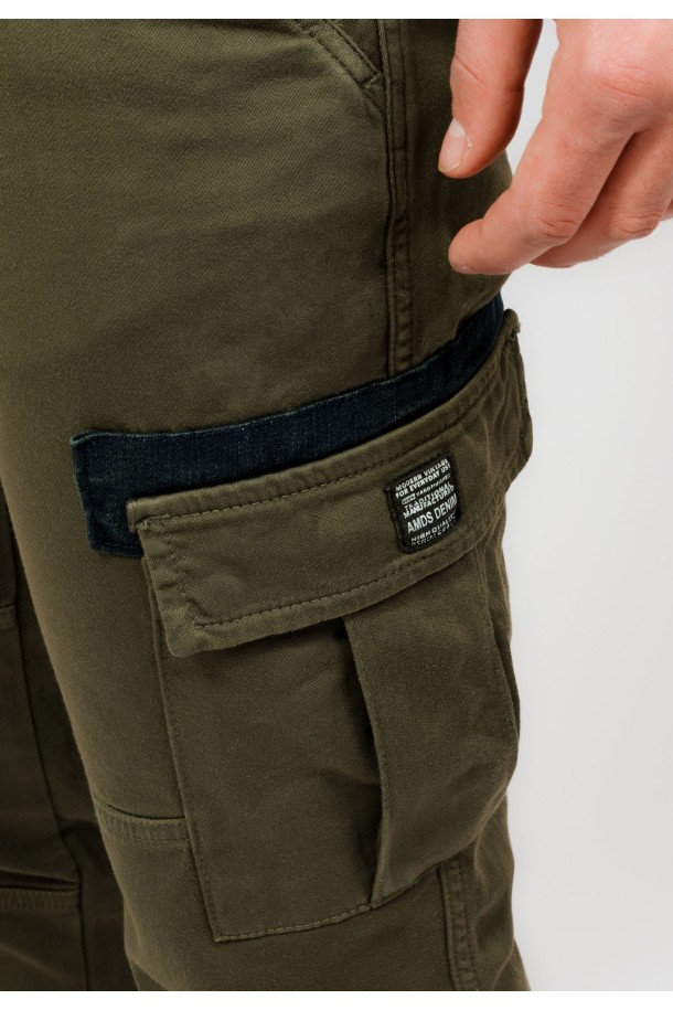 HLAČE M S A23KMH1110 MASLINA