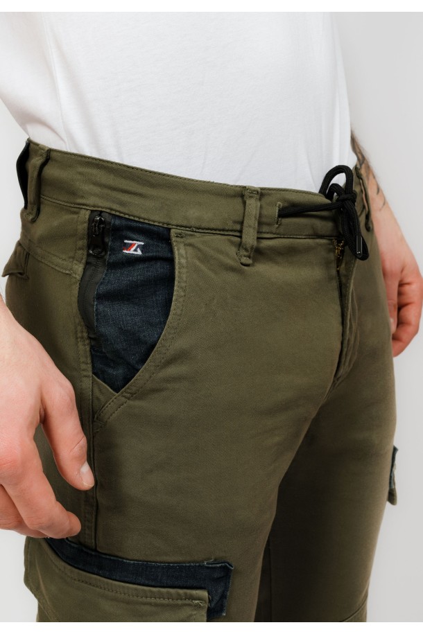 HLAČE M S A23KMH1110 MASLINA