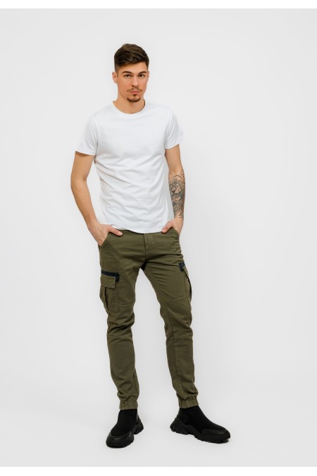 HLAČE M S A23KMH1110 MASLINA