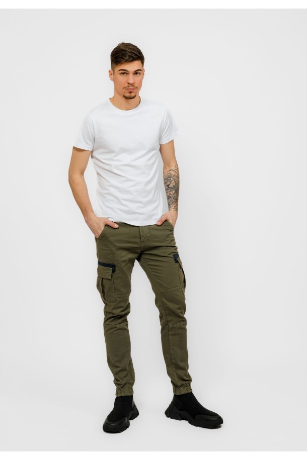 HLAČE M S A23KMH1110 MASLINA