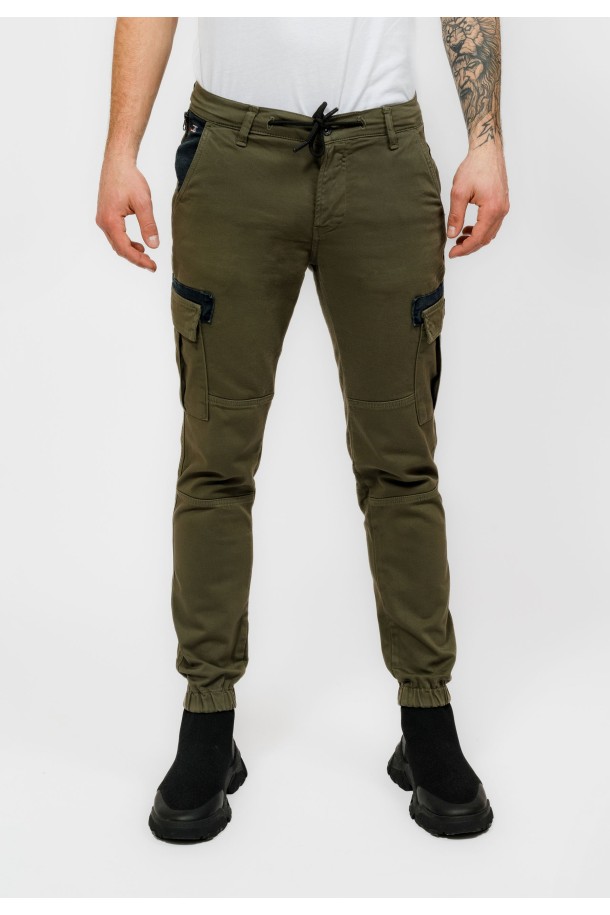 HLAČE M S A23KMH1110 MASLINA