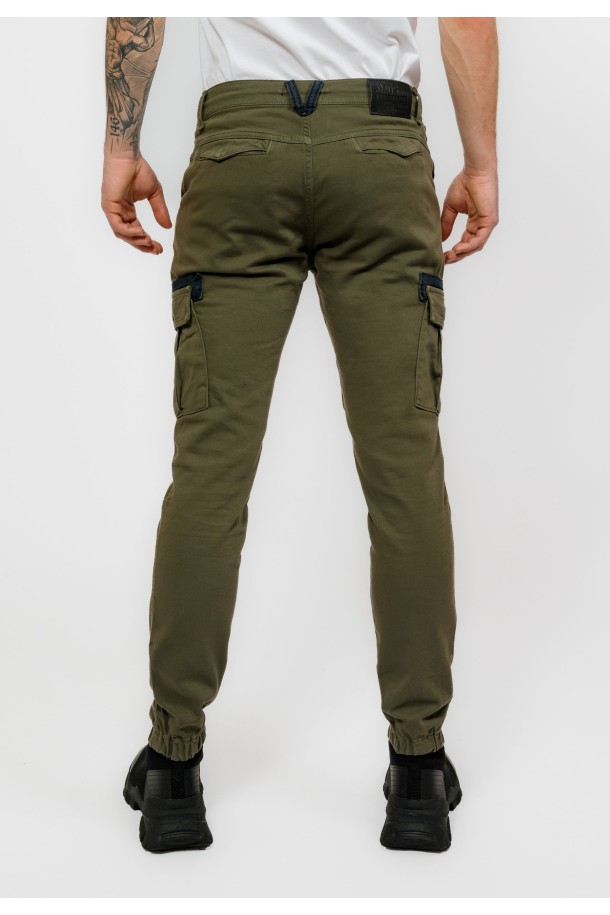 HLAČE M S A23KMH1110 MASLINA