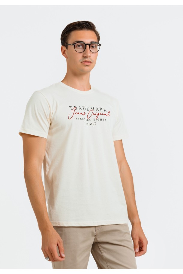 MAJICA K.RUKAV M B A24PMM11 PRLJAVO BIJELA