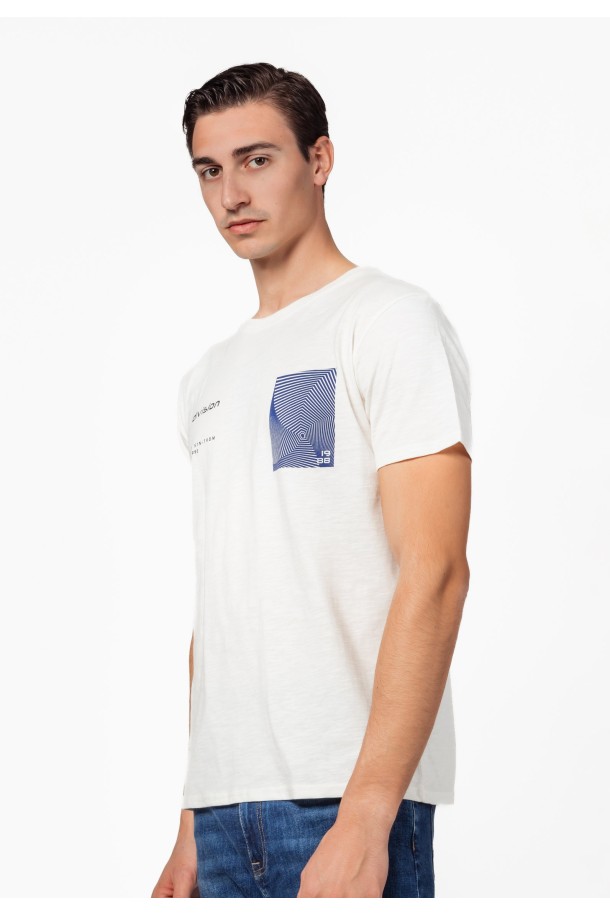 MAJICA K.RUKAV M B A24PMM224 PRLJAVO BIJELA