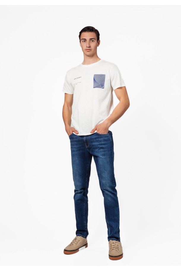 MAJICA K.RUKAV M B A24PMM224 PRLJAVO BIJELA