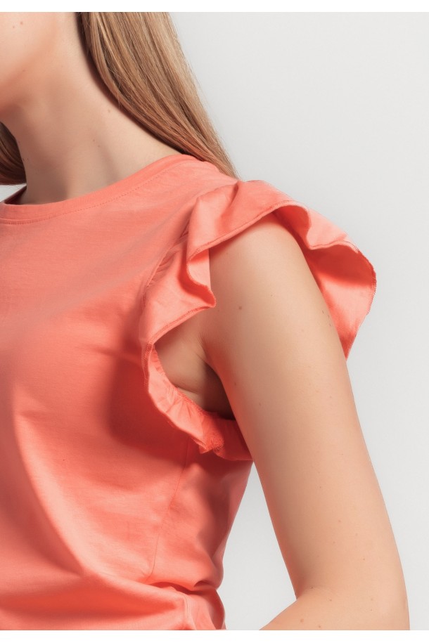 MAJICA K.RUKAV Ž B A24PZM31 BRESKVA