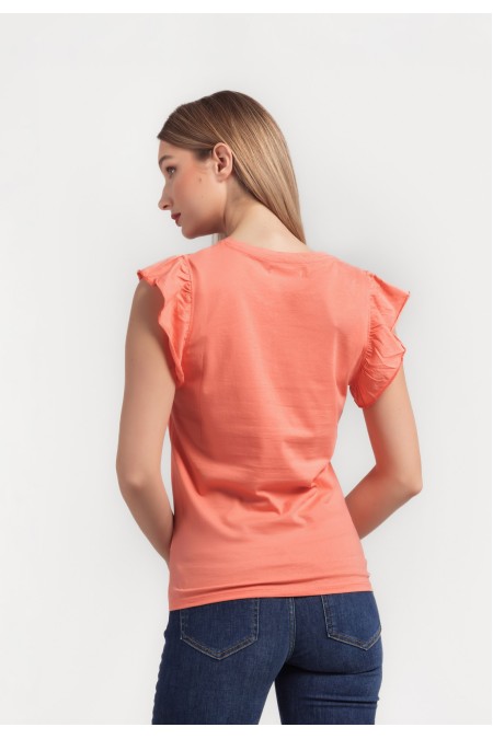 MAJICA K.RUKAV Ž B A24PZM31 BRESKVA