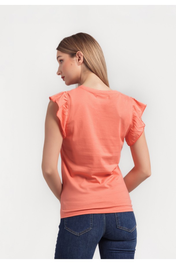 MAJICA K.RUKAV Ž B A24PZM31 BRESKVA