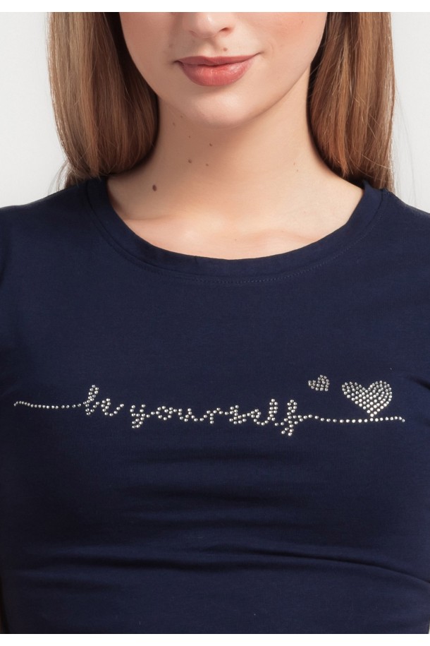 MAJICA K.RUKAV Ž B A24PZM41 T.PLAVA