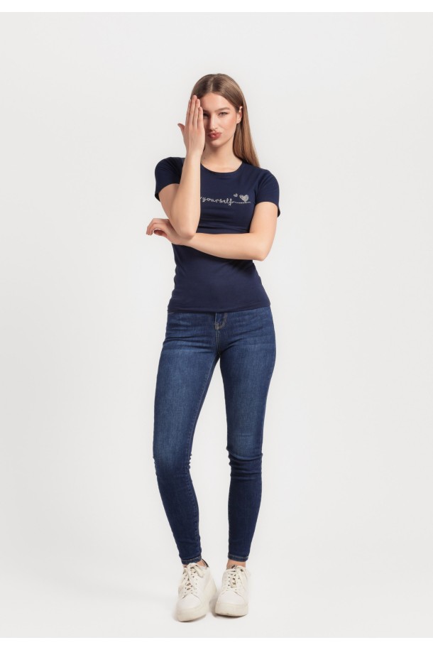 MAJICA K.RUKAV Ž B A24PZM41 T.PLAVA