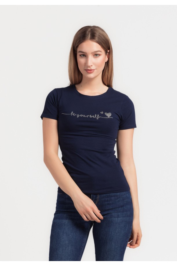 MAJICA K.RUKAV Ž B A24PZM41 T.PLAVA