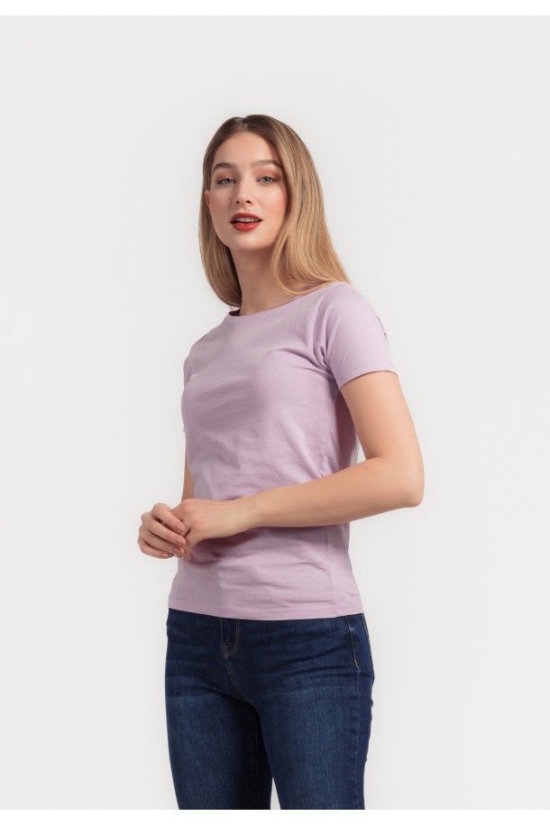 MAJICA K.RUKAV Ž B A24PZM0 PASTEL LJUBICASTA