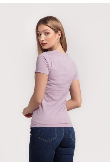 MAJICA K.RUKAV Ž B A24PZM0 PASTEL LJUBICASTA