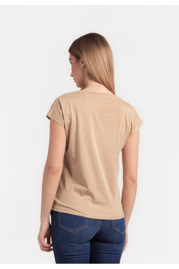 MAJICA K.RUKAV Ž B A24PZM1030 KAKI