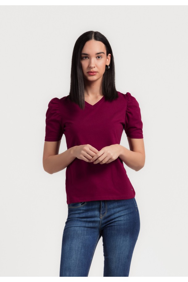 MAJICA K.RUKAV Ž B A24PZM1040 LJUBICASTA