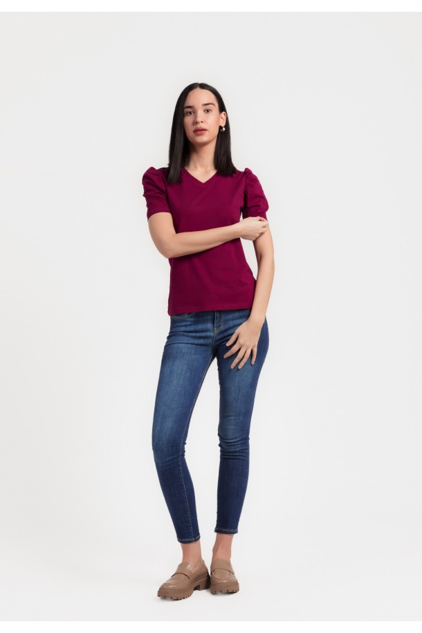 MAJICA K.RUKAV Ž B A24PZM1040 LJUBICASTA