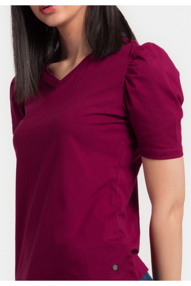 MAJICA K.RUKAV Ž B A24PZM1040 LJUBICASTA