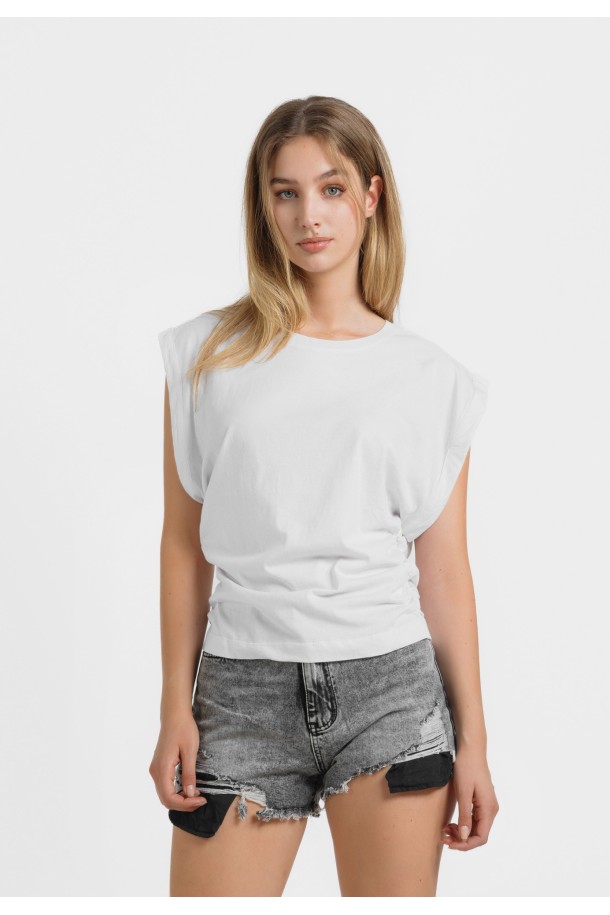 MAJICA K.RUKAV Ž B A24PZM153 BIJELA