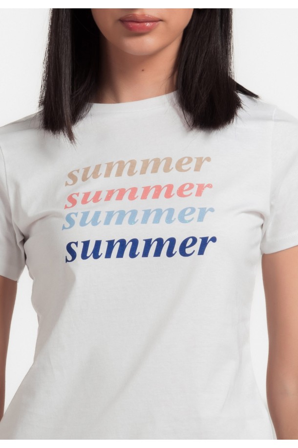 MAJICA K.RUKAV Ž B A24PZM178 BIJELA