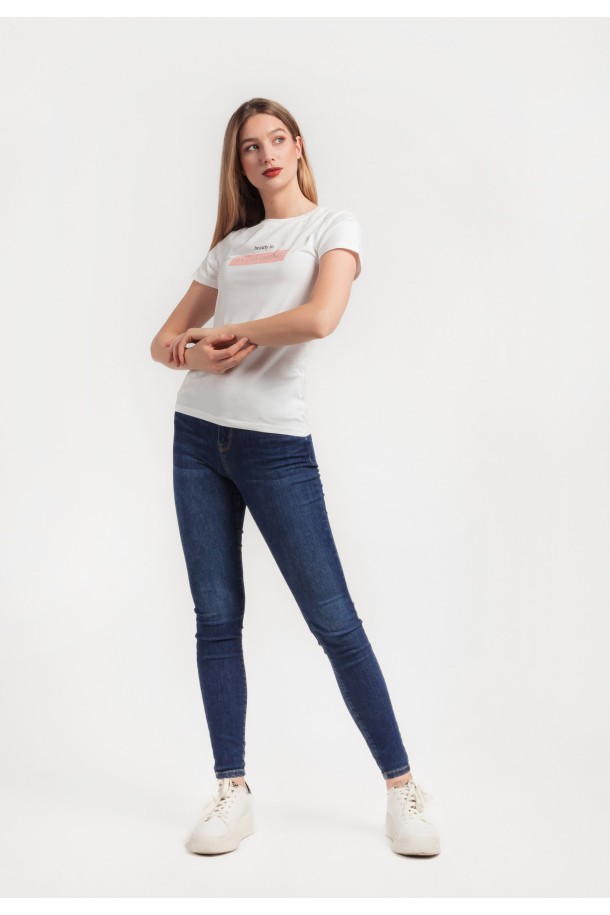 MAJICA K.RUKAV Ž B A24PZM180 BIJELA