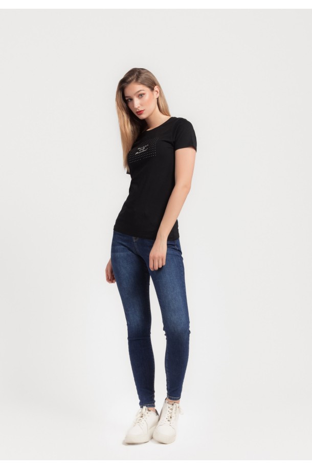 MAJICA K.RUKAV Ž B A24PZM186 CRNA