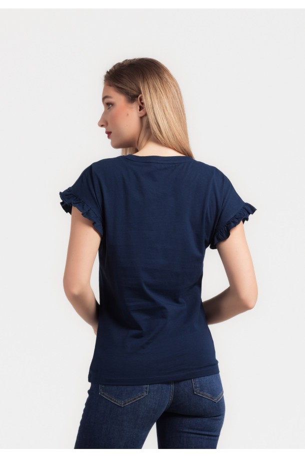 MAJICA K.RUKAV Ž B A24PZM2030 T.PLAVA