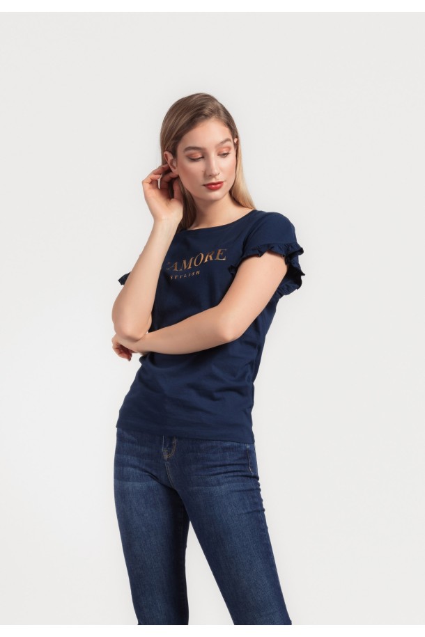 MAJICA K.RUKAV Ž B A24PZM2030 T.PLAVA