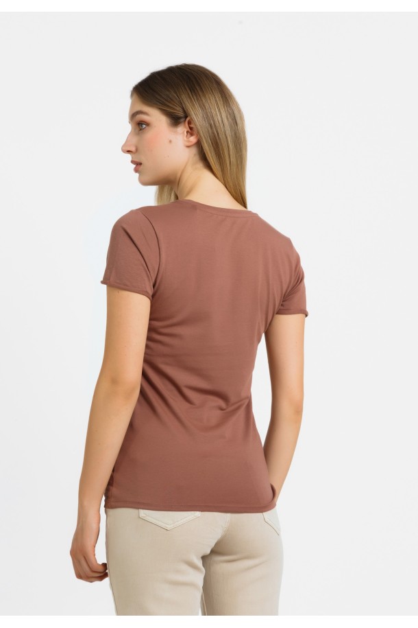 MAJICA K.RUKAV Ž B A24PZM209 PRLJAVO ROZA