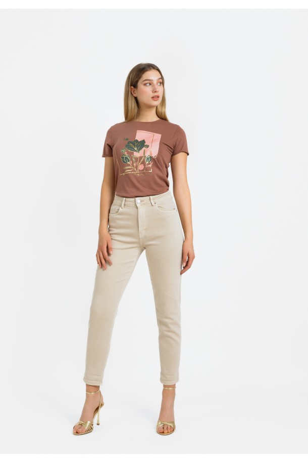 MAJICA K.RUKAV Ž B A24PZM209 PRLJAVO ROZA