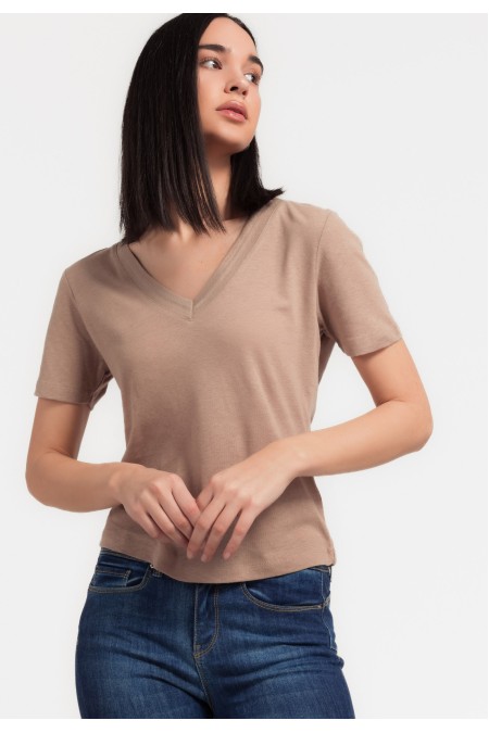 MAJICA K.RUKAV Ž K A24PZM267 KAKI