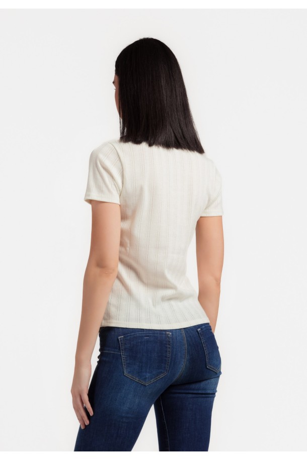 MAJICA K.RUKAV Ž K A24PZM268 PRLJAVO BIJELA