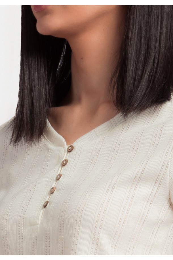 MAJICA K.RUKAV Ž K A24PZM268 PRLJAVO BIJELA