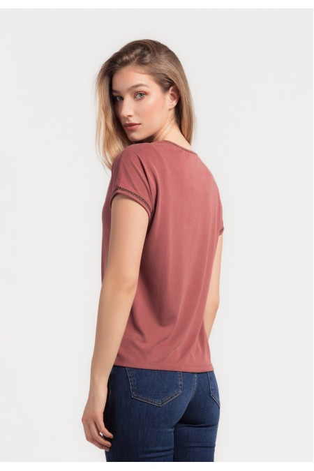 MAJICA K.RUKAV Ž K A24PZM269 BORDO