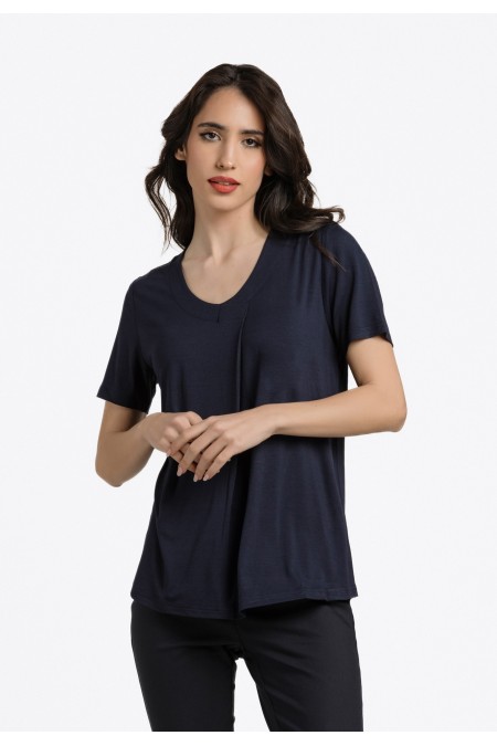 MAJICA K.RUKAV Ž K A24PZM277 T.PLAVA