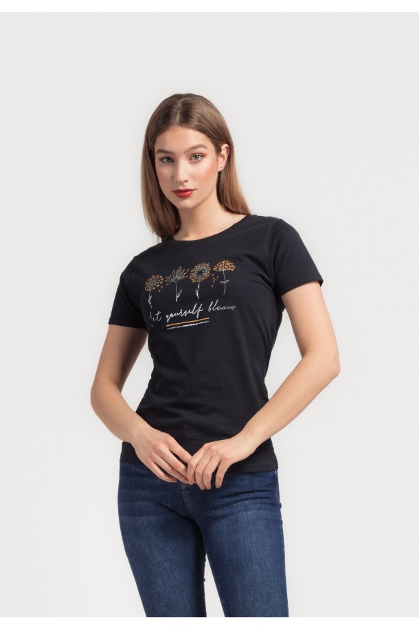 MAJICA K.RUKAV Ž B A24PZM3 T.PLAVA