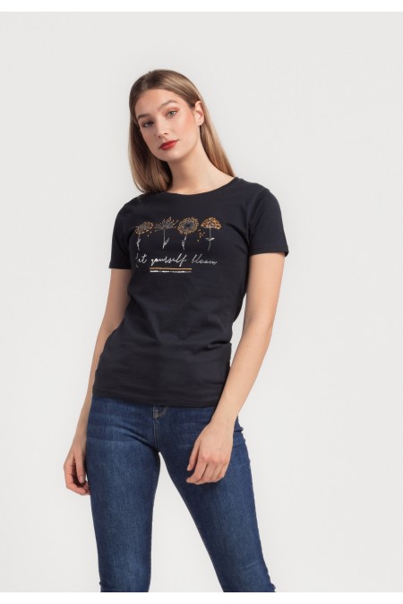 MAJICA K.RUKAV Ž B A24PZM3 T.PLAVA