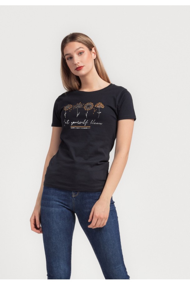 MAJICA K.RUKAV Ž B A24PZM3 T.PLAVA