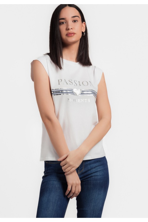 MAJICA K.RUKAV Ž B A24PZM32 BIJELA