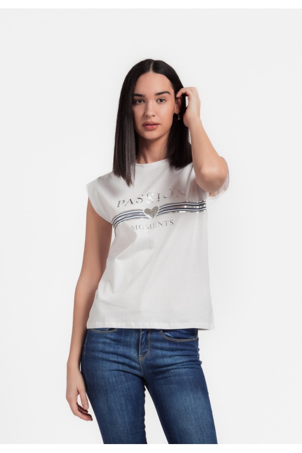 MAJICA K.RUKAV Ž B A24PZM32 BIJELA