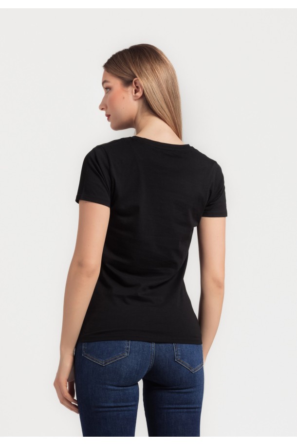 MAJICA K.RUKAV Ž B A24PZM330 CRNA