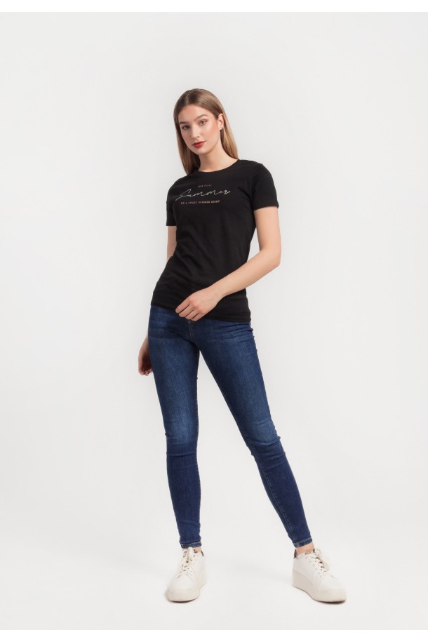 MAJICA K.RUKAV Ž B A24PZM330 CRNA