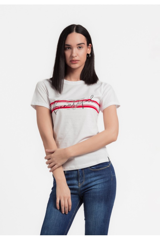 MAJICA K.RUKAV Ž B A24PZM35 BIJELA